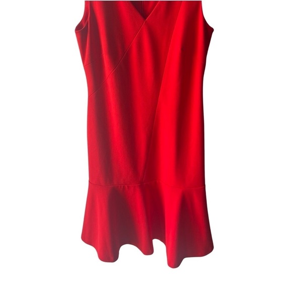 Calvin Klein Red Sheath Ruffle Dress - Picture 3 of 5